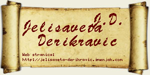 Jelisaveta Derikravić vizit kartica